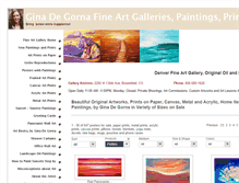 Tablet Screenshot of ginadegornagalleries.com